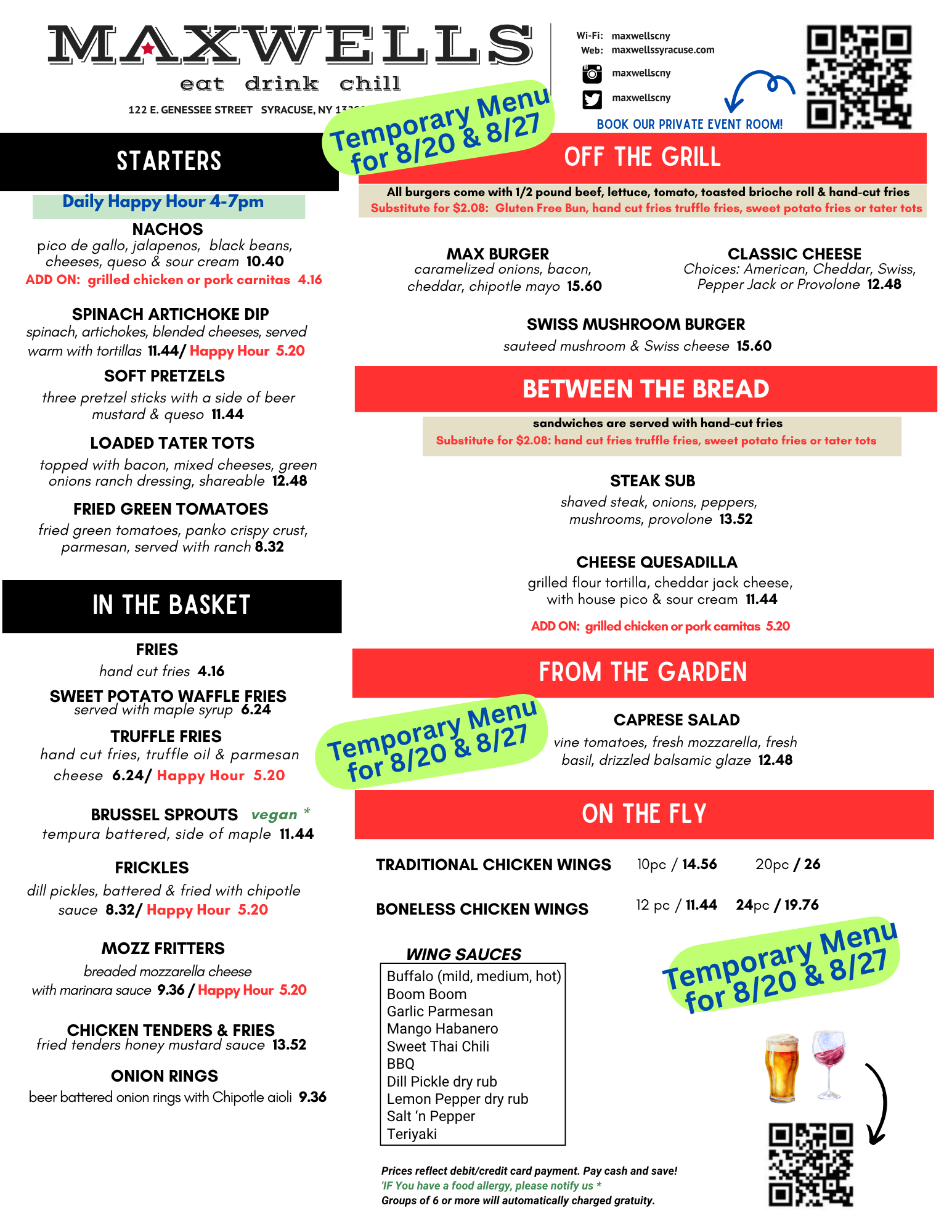 August Thursdays Menu (1)
